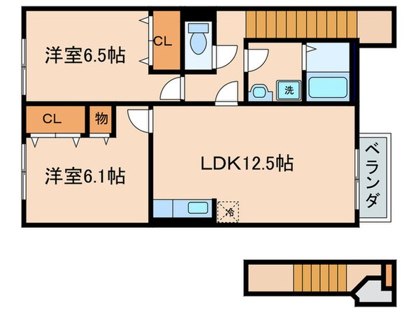 ラディエ　Ｉの物件間取画像